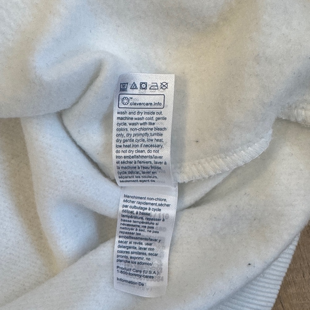 Tommy Hilfiger White Zip-Up Sweater with Red and Black Stripes - Picture 4 of 12